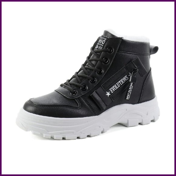 Warm Fur Lined Waterproof Ankle Boots Non-Slip Winter Shoes